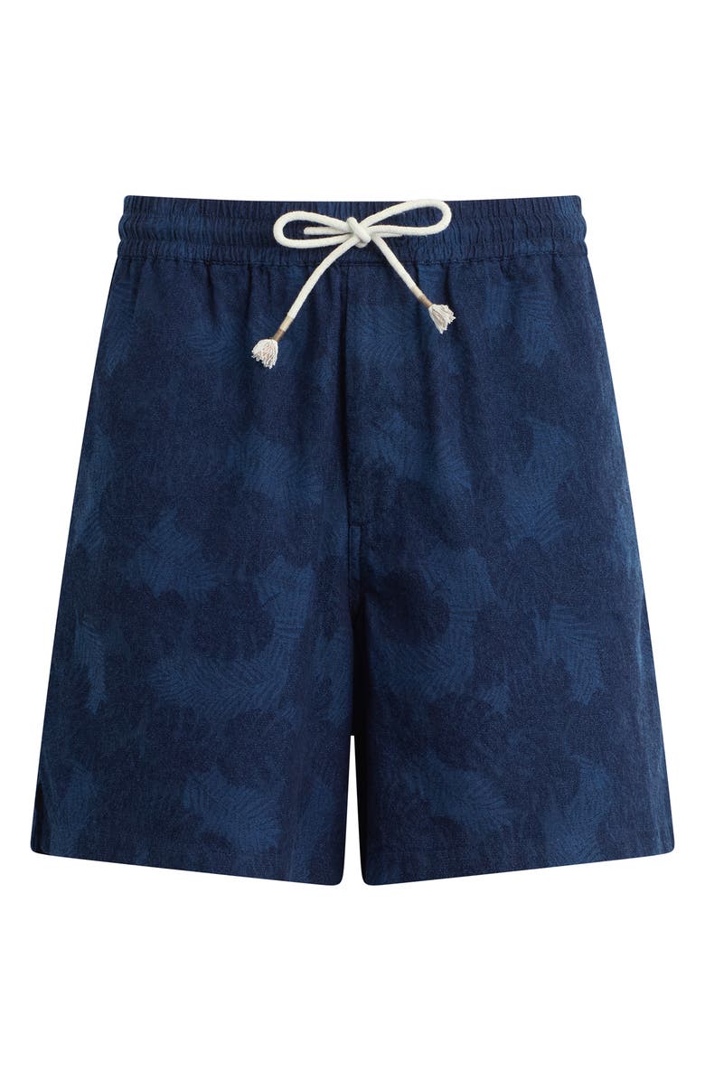 Joe's Cabana Leaf Print Drawstring Shorts, Alternate, color, Dark Indigo