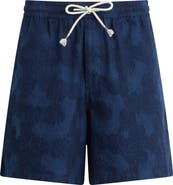 Joe's Cabana Leaf Print Drawstring Shorts