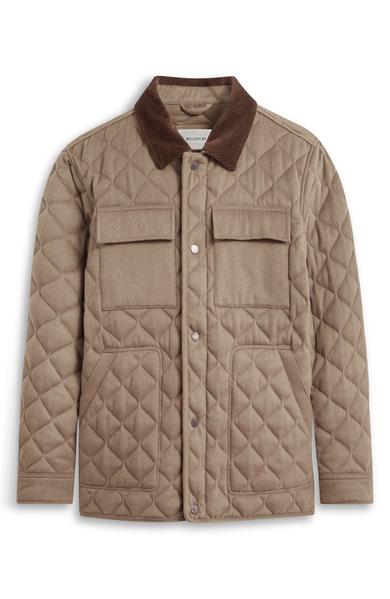 Bugatchi Diamond Quilted Field Jacket, Alternate, color, 