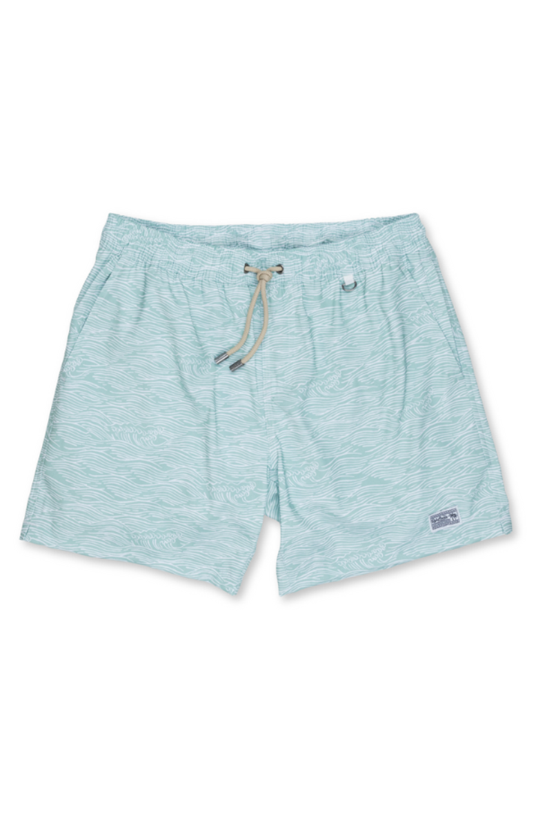 Baja Llama Roll Tides Fern Green - Stretch Swimsuit, Main, color, Green