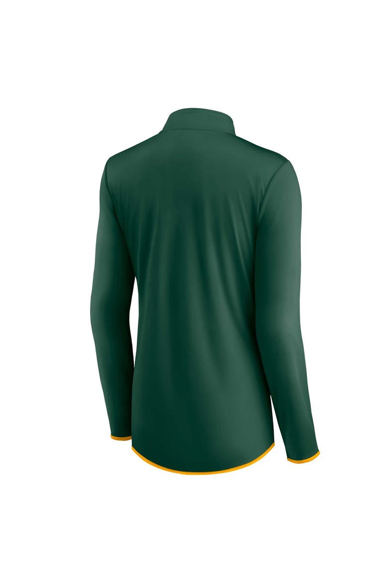 Women's Fanatics Branded Green Oakland Athletics Corner Quarter-Zip Top, Alternate, color, Green