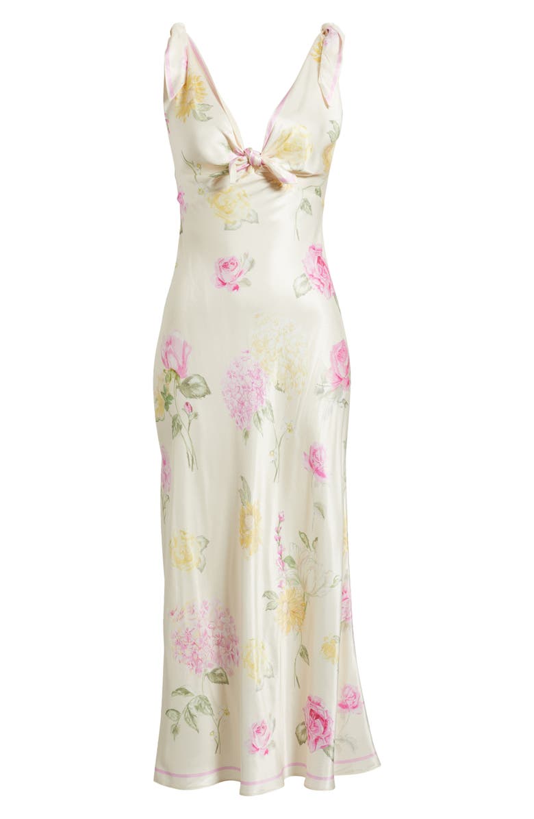 LoveShackFancy Perri Sleeveless Satin Dress, Alternate, color, Sunlit Rose