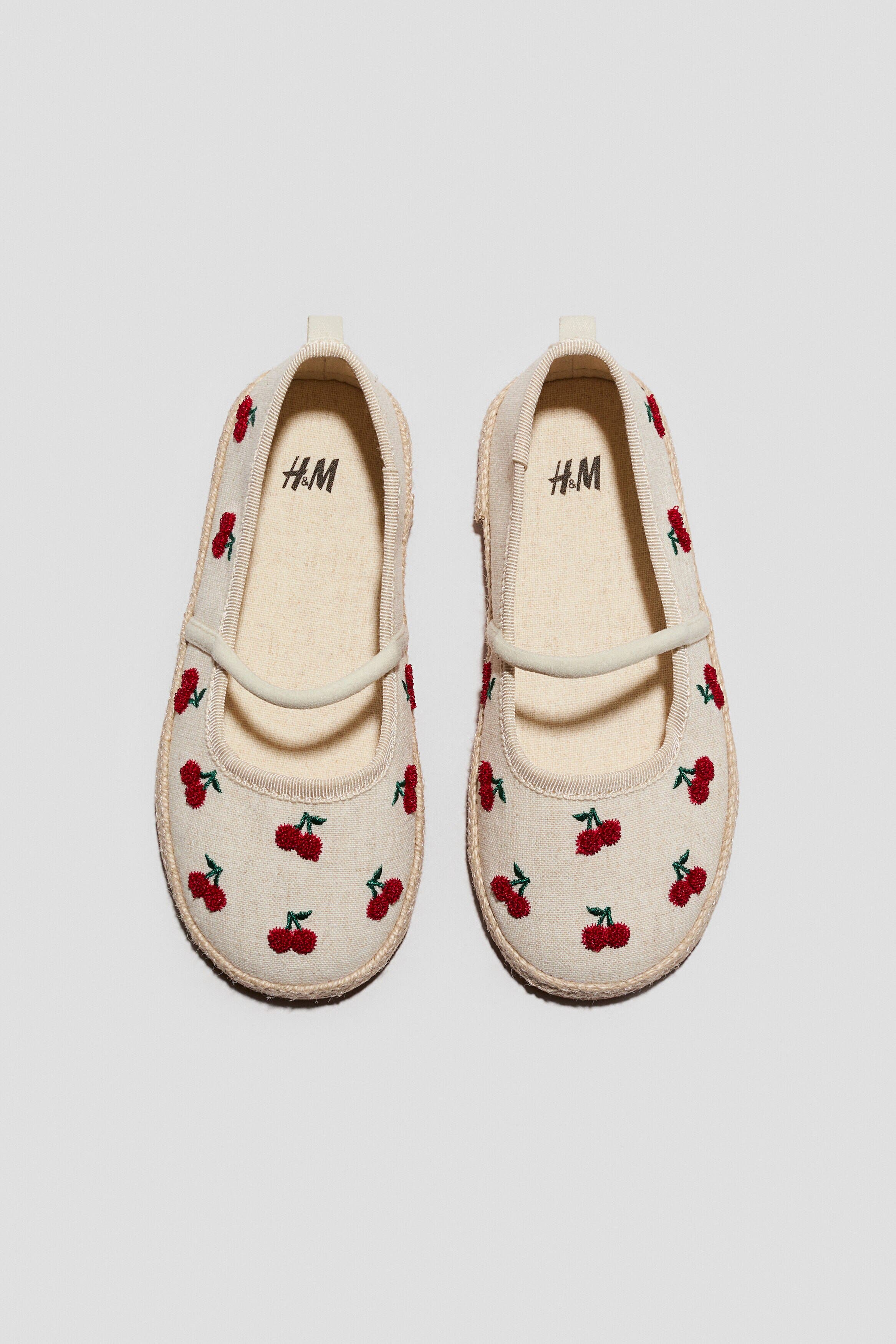 H&M Espadrilles, Alternate, color, Natural Beige/Cherries