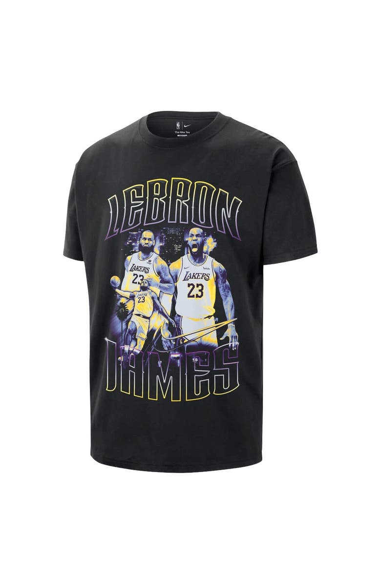 Nike Unisex Nike LeBron James Black Los Angeles Lakers Athlete T-Shirt, Alternate, color, Black