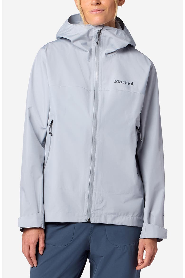 Minimalist Pertex® Waterproof Hooded Jacket, Main, color, SLEET STORM