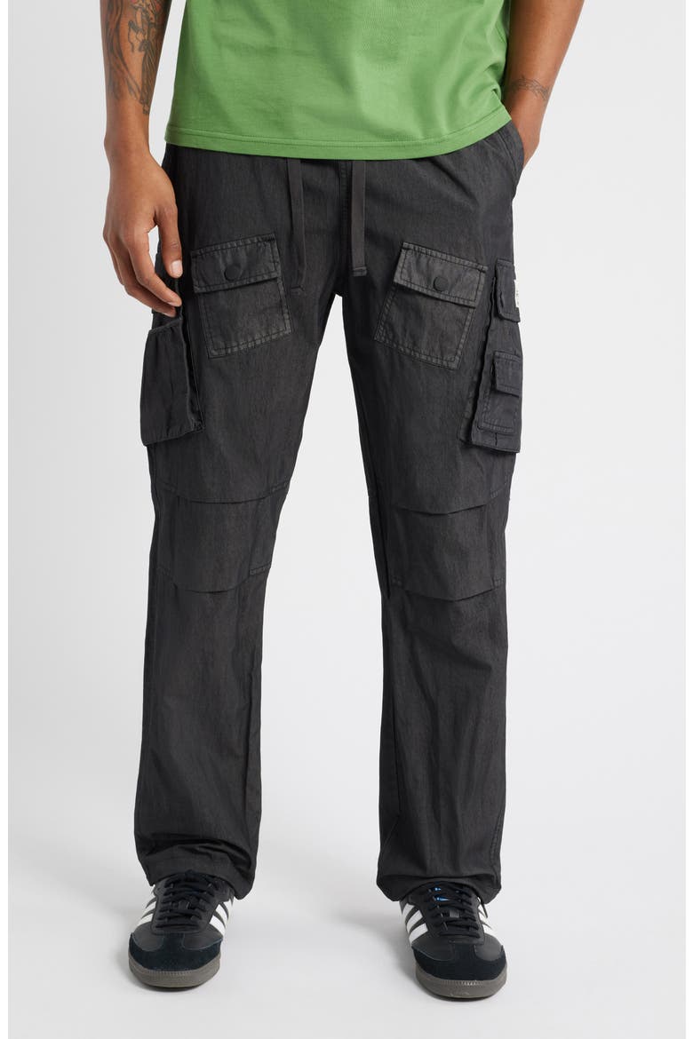 BB Flagship Stargate Drawstring Cargo Pants, Main, color, BLACK