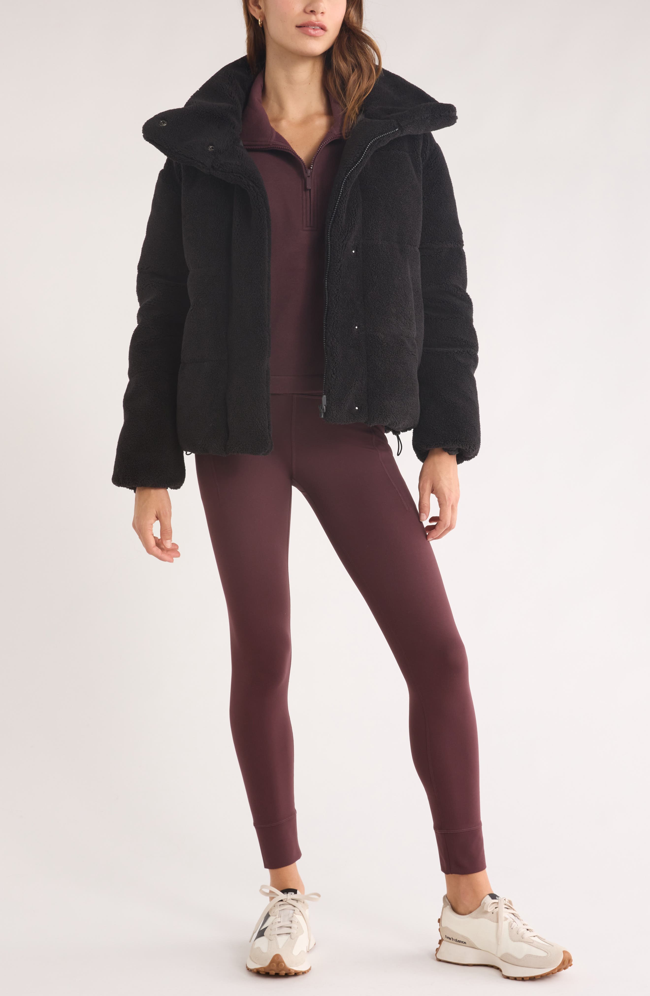 Faux Shearling Puffer Jacket - image 2