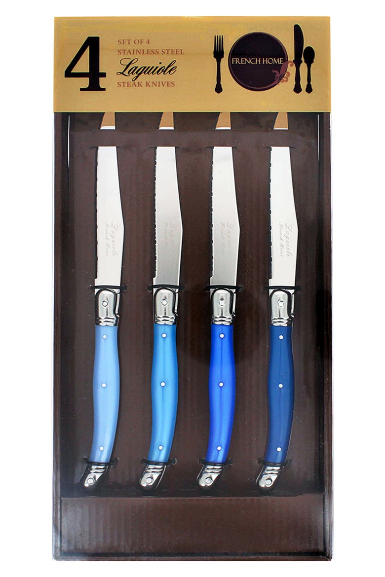 Laguiole Steak Knife - Set of 4, Alternate, color, SHADES OF BLUE