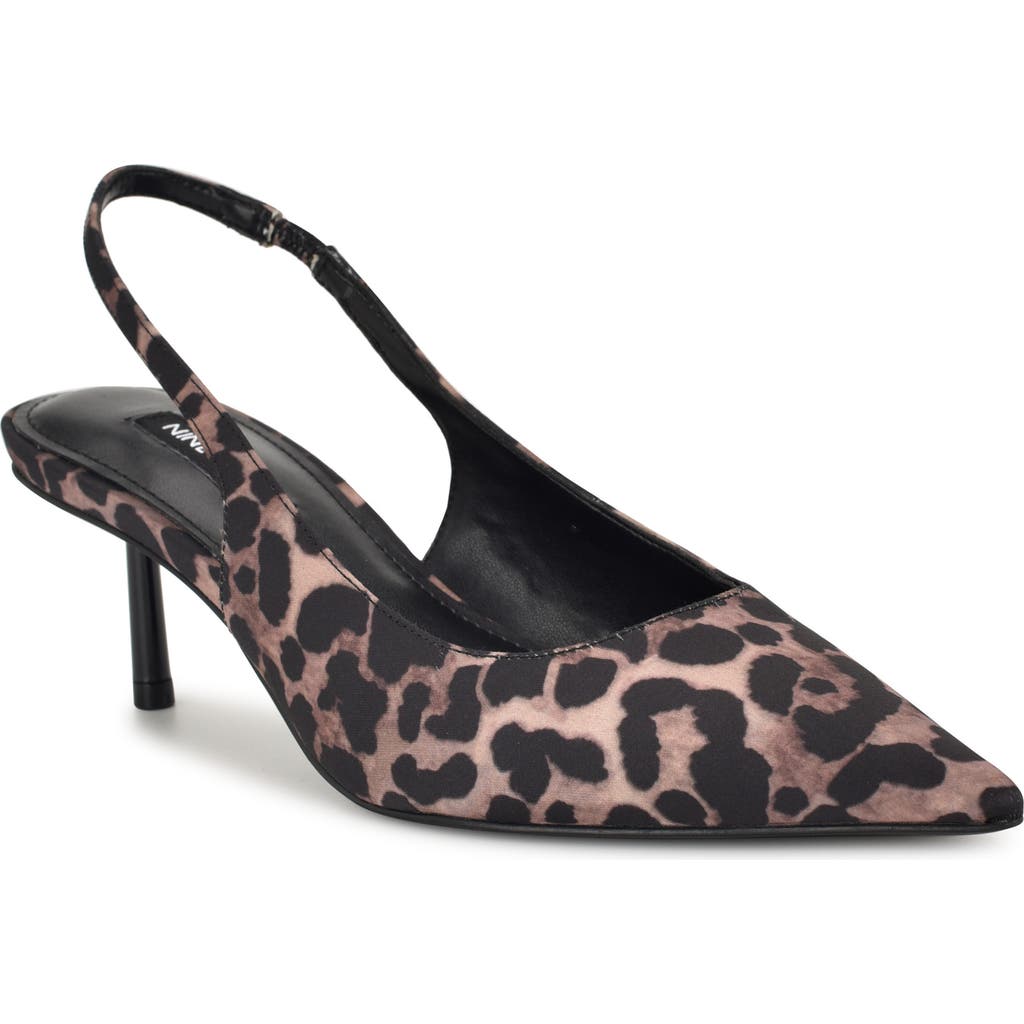 Nine West Hunny Slingback Pointed Toe Pump In Brown