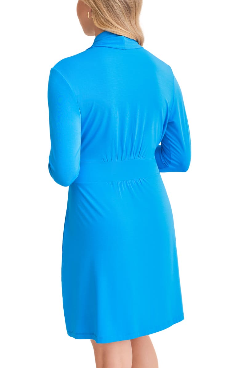 Fleur't Iconic Short Robe, Alternate, color, True Blue