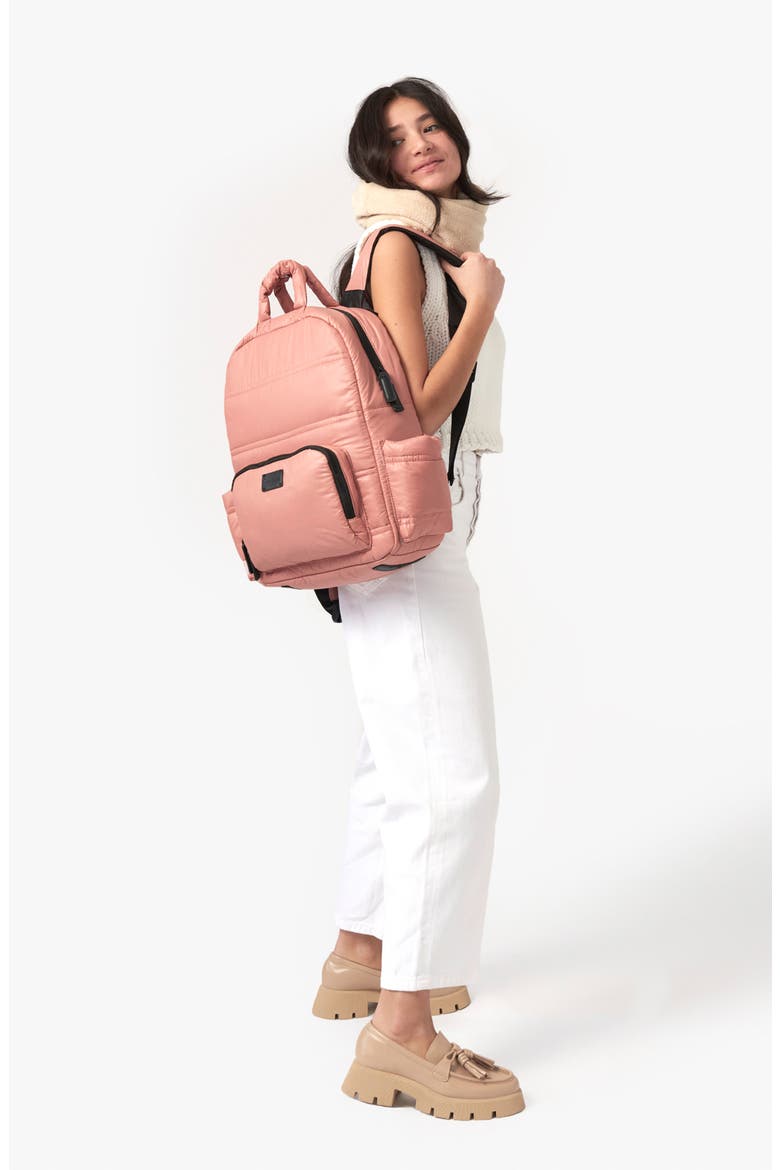 BK718 Diaper Backpack, Alternate, color, ROSE DAWN