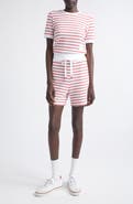 Thom Browne Stripe Cotton Honeycomb Jacquard Shorts