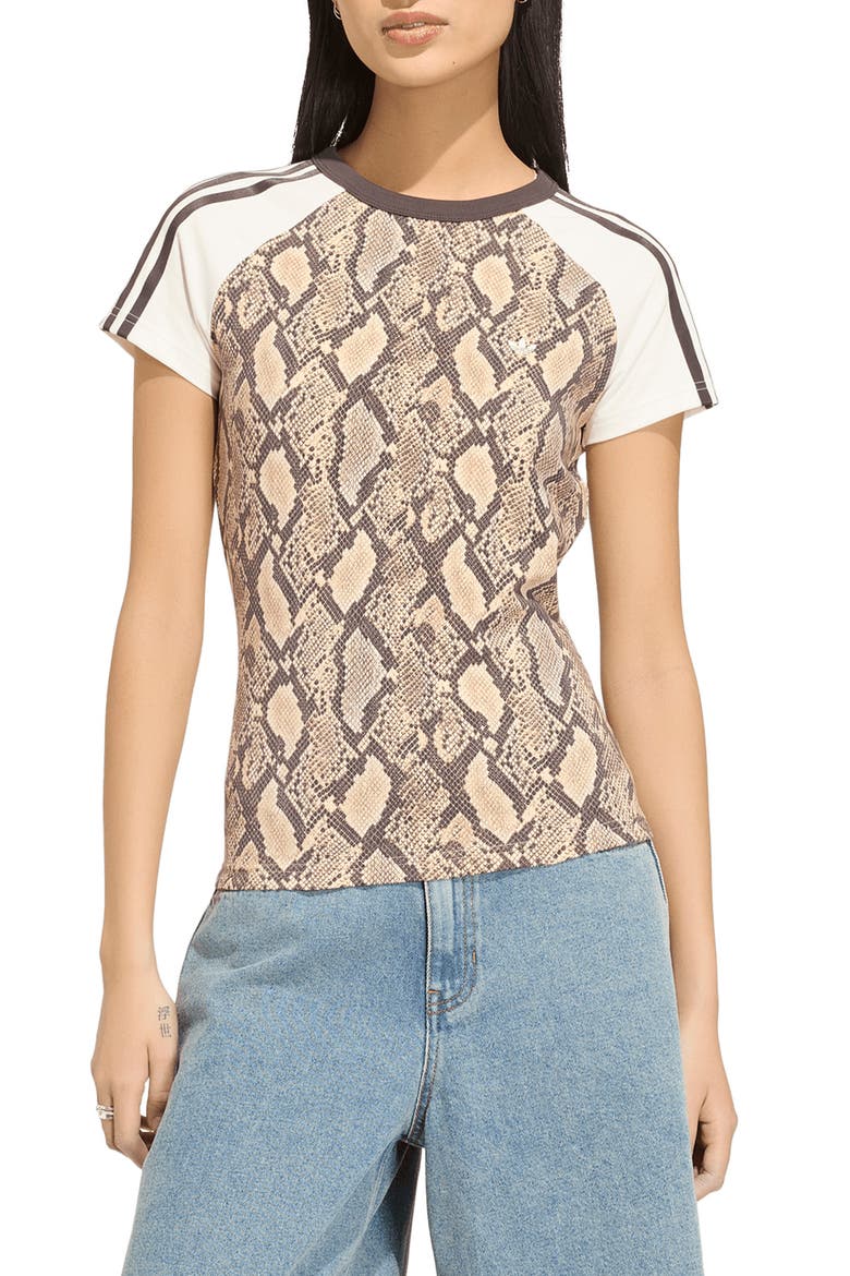 Cali Snakeskin Graphic T-Shirt, Main, color, LINEN/ MAGIC BEIGE