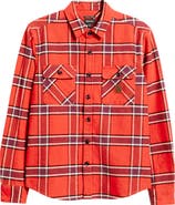 Brixton Bowery Standard Fit Plaid Heavyweight Cotton Flannel Button-Up Shirt