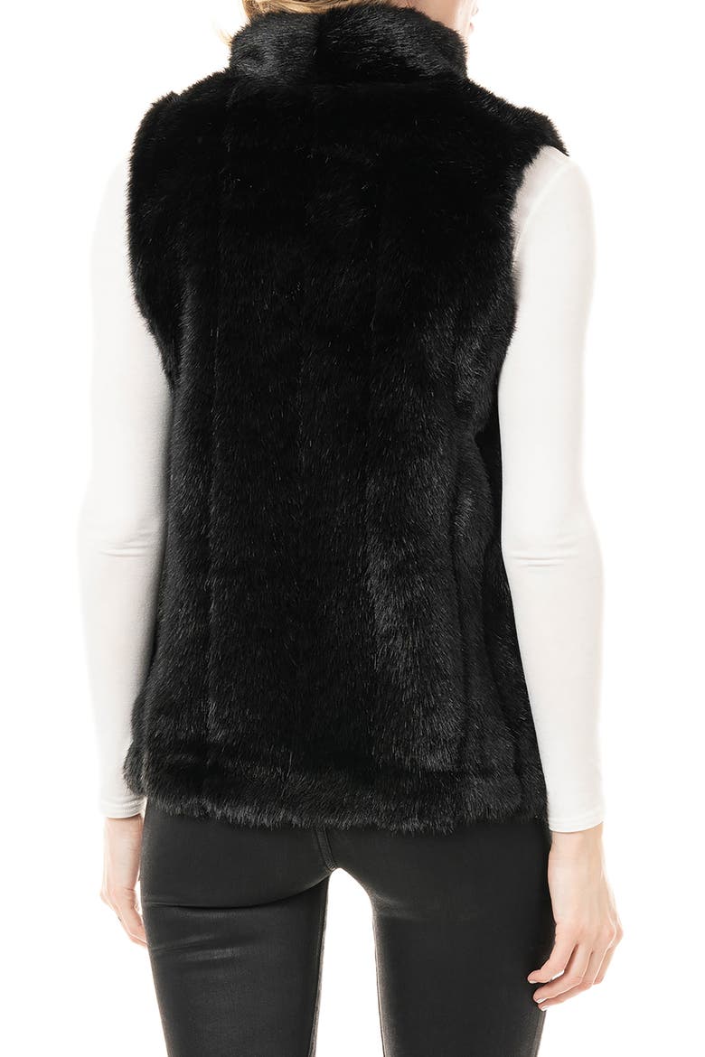 Signature Series Hook Faux Fur Vest, Alternate, color, BLAMINK