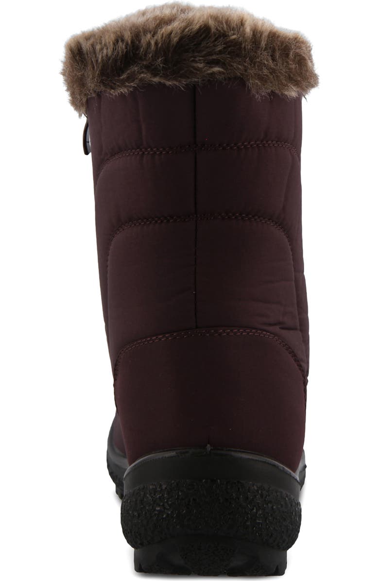Flexus by Spring Step Persenia Waterproof Winter Boot, Alternate, color, Bordeaux Faux Fur