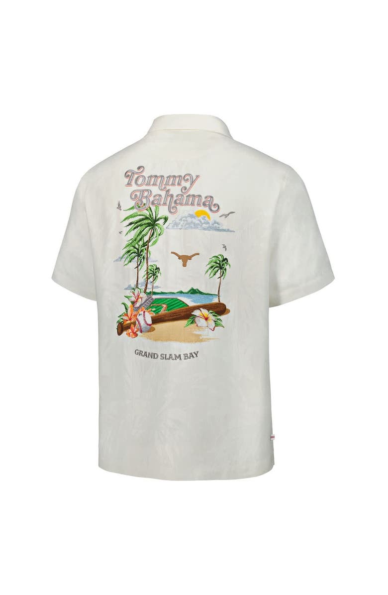 Tommy Bahama Men's Tommy Bahama White Texas Longhorns Grand Slam Bay Camp Button-Up Shirt, Alternate, color, 