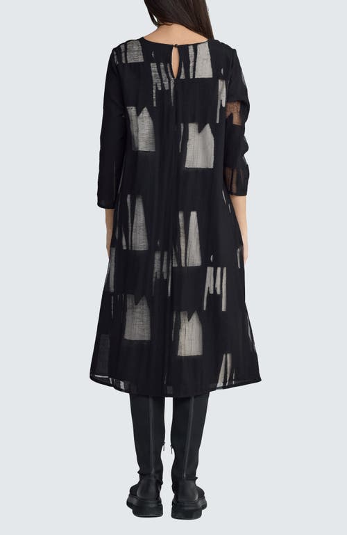 Luukaa Avalora Organza Double Layer Dress In Black