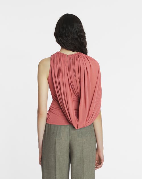 Lanvin Draped Pleated Top In Litchi