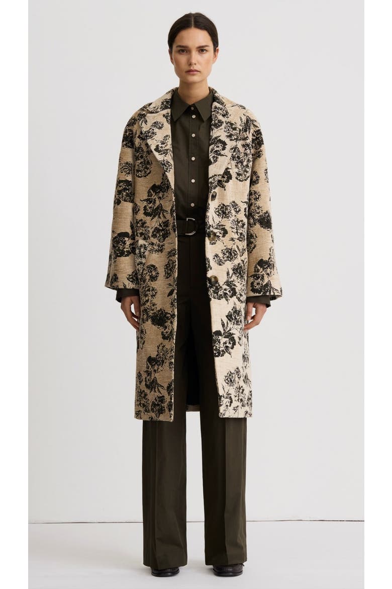 Raglan Coat, Alternate, color, Olive Jacquard