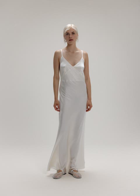 100 Silk Slip Maxi Dress