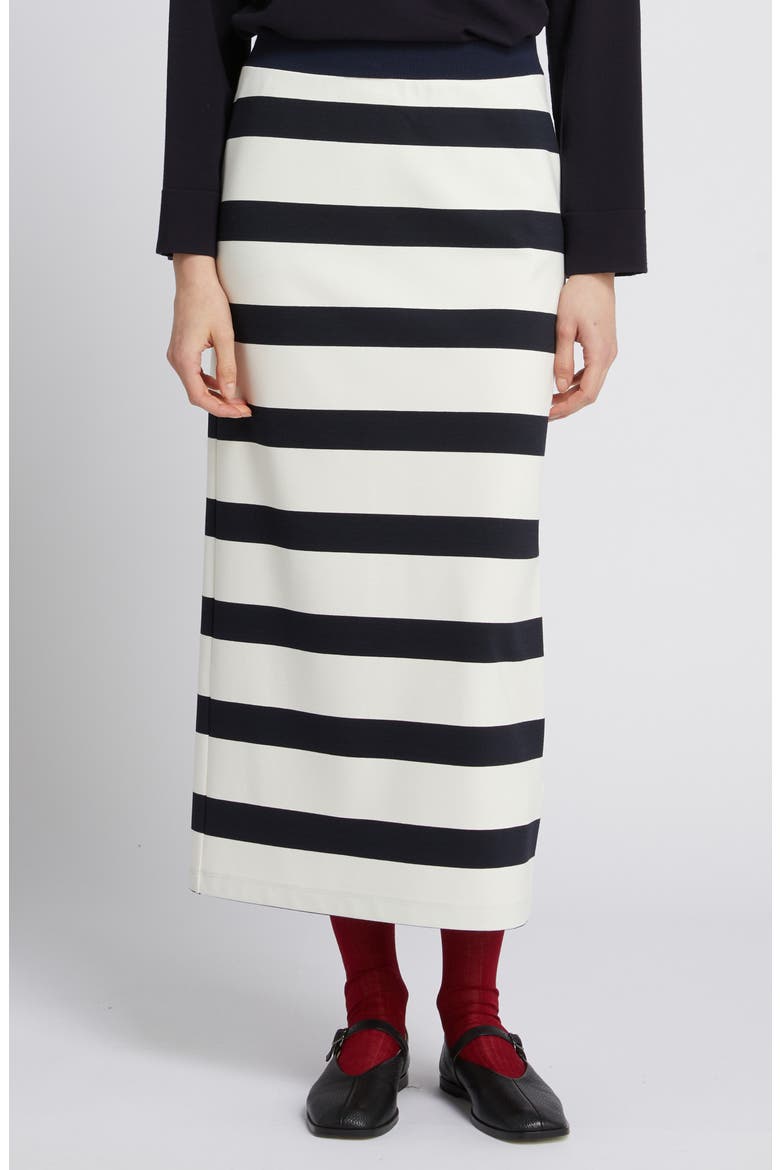 Riviera Stripe Maxi Skirt, Main, color, ULTRAMARINE