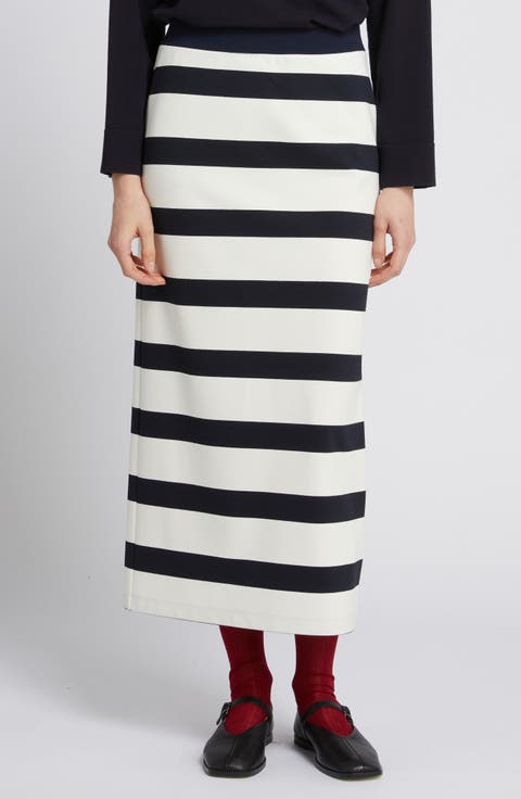 Riviera Stripe Maxi Skirt