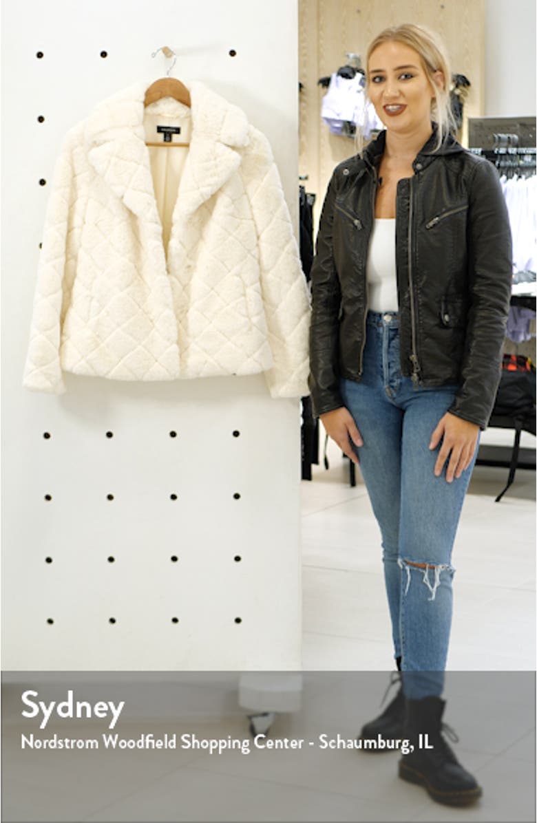 Textured Faux Fur Jacket, sales video thumbnail
