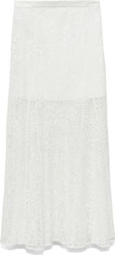 MANGO Lace Maxi Skirt