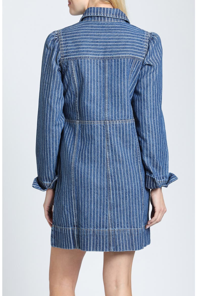 The True Indigo Striped Denim Shift Dress, Alternate, color, RIVER INDIGO