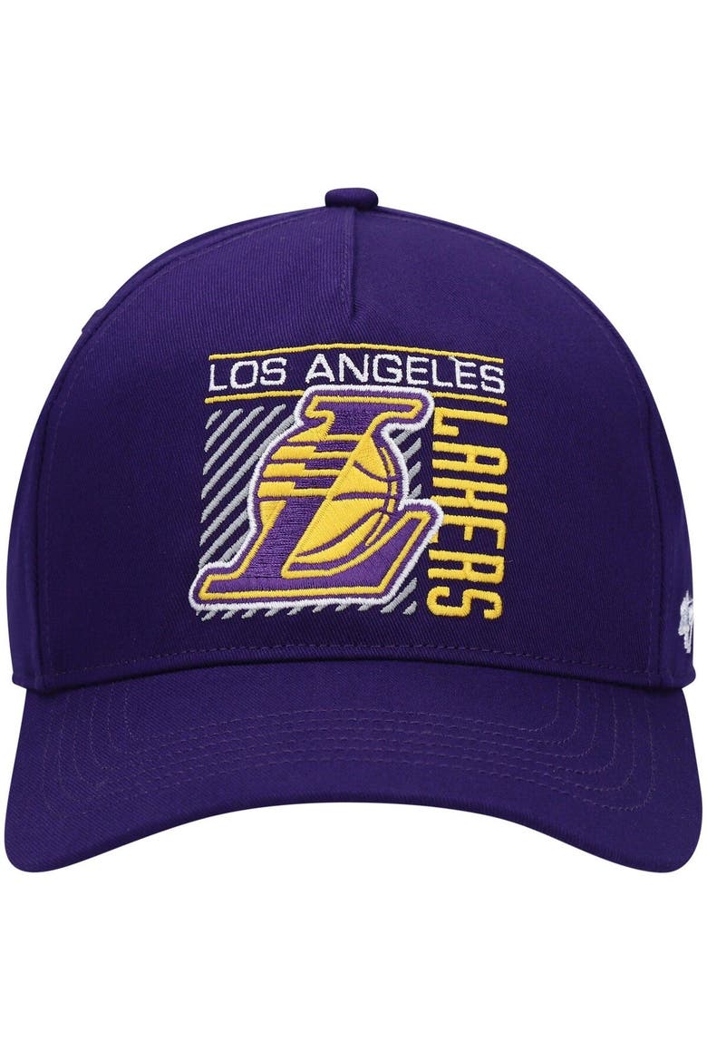 Men's '47 Purple Los Angeles Lakers Reflex Hitch Snapback Hat, Alternate, color, Purple