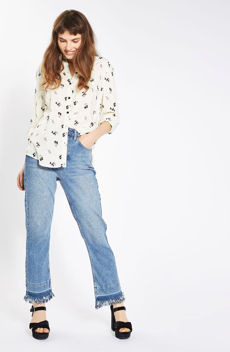 Topshop Panda Shirt, Alternate, color,