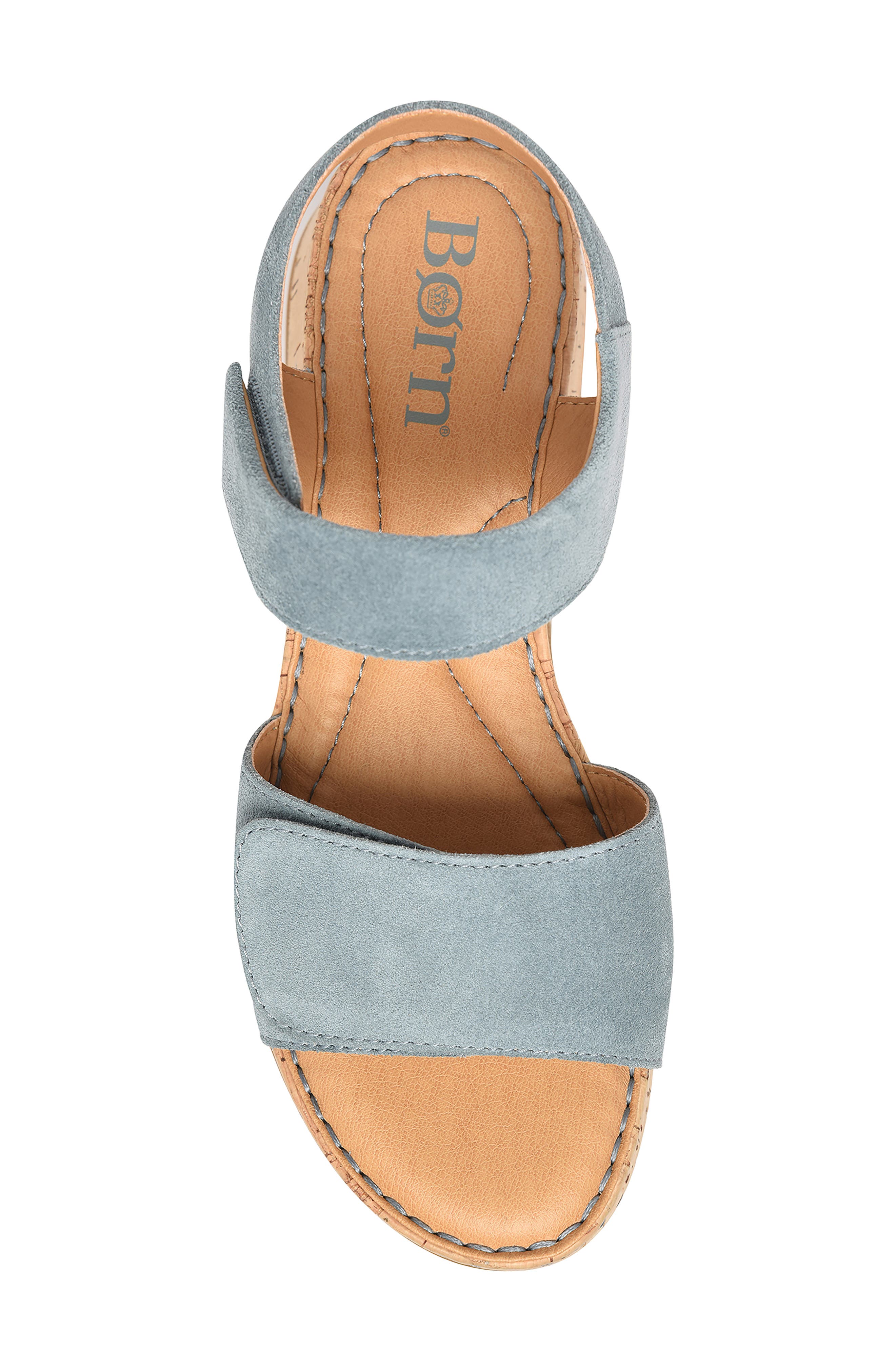 Cabanas Platform Sandal, Alternate, color, LIGHT BLUE SUEDE