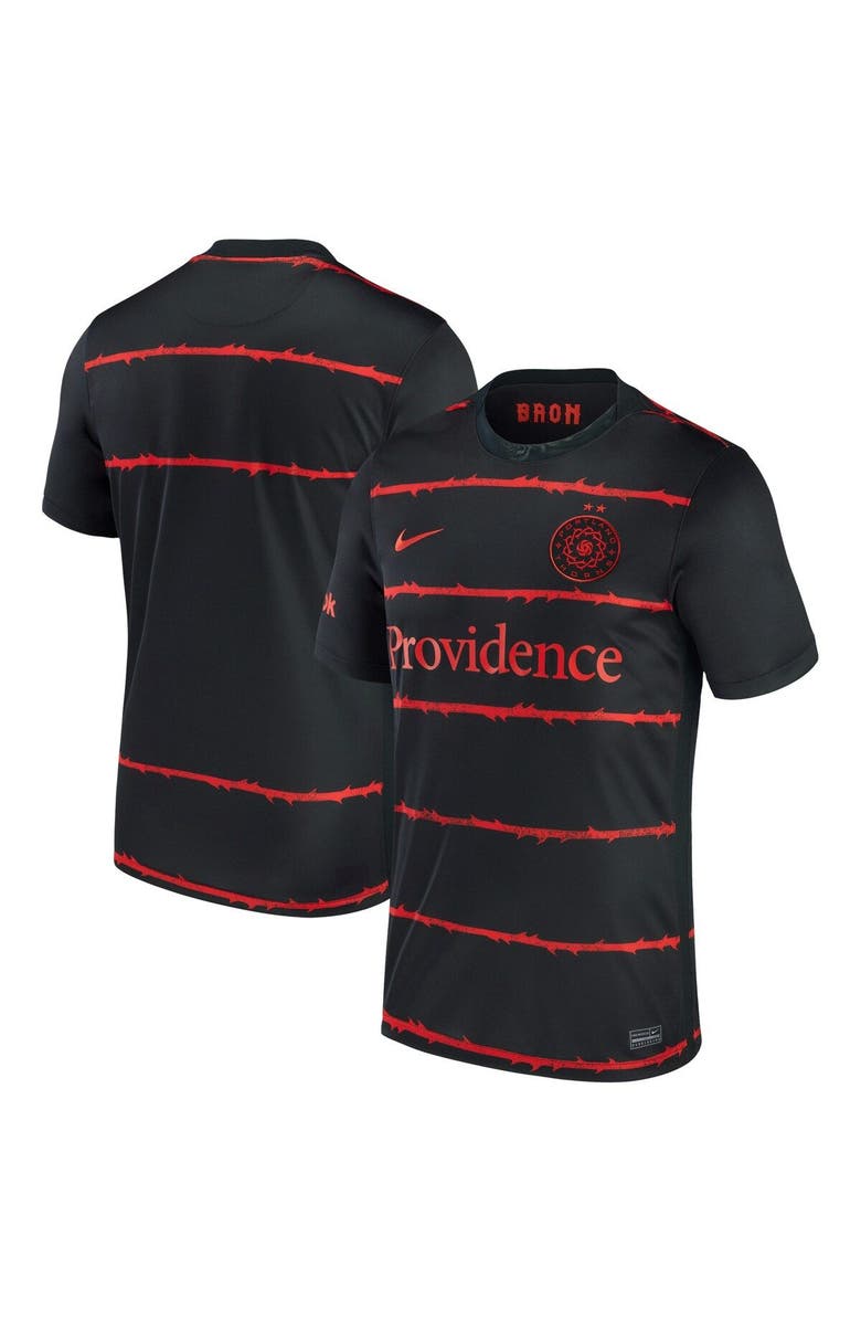Nike Men's Nike Black Portland Thorns FC 2021/22 Away Replica Jersey, Main, color,