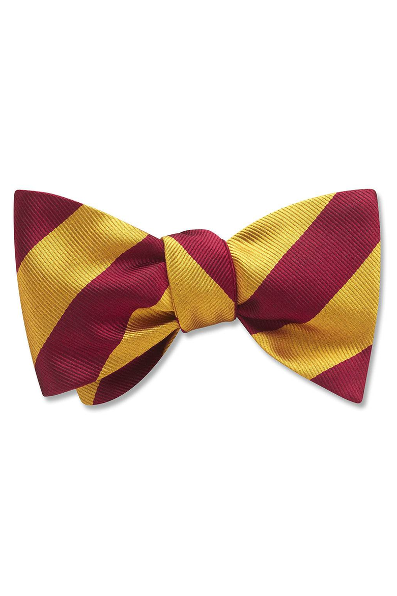 Academy Bow Tie, Main, color, Gold / Maroon Pre-Tied