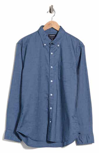 Slim Fit Oxford Stretch Cotton Button-Down Shirt