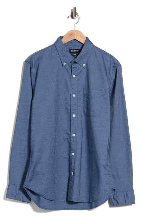 Slim Fit Oxford Stretch Cotton Button-Down Shirt