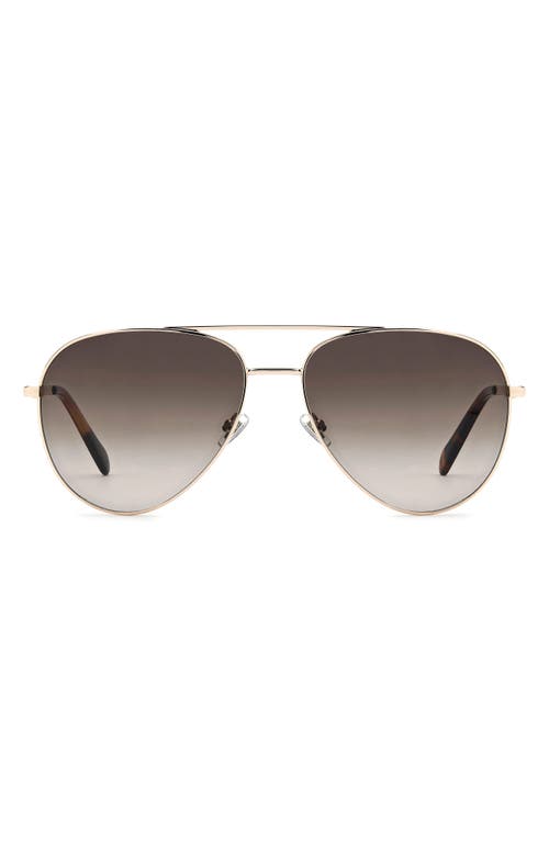 Fossil 60mm Pilot Sunglasses In Brown
