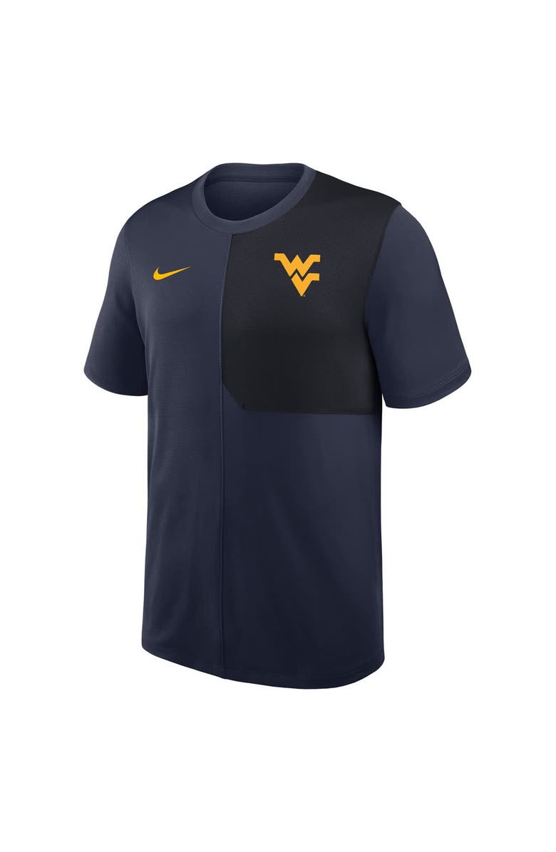Nike Men's Nike Navy West Virginia Mountaineers 2025 Sideline UV Performance Coach T-Shirt, Alternate, color, Navy