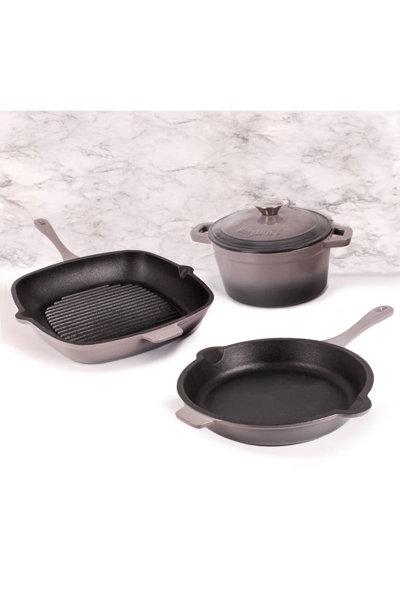 BergHOFF Neo 4-Piece Cast Iron Set, Alternate, color, Oyster