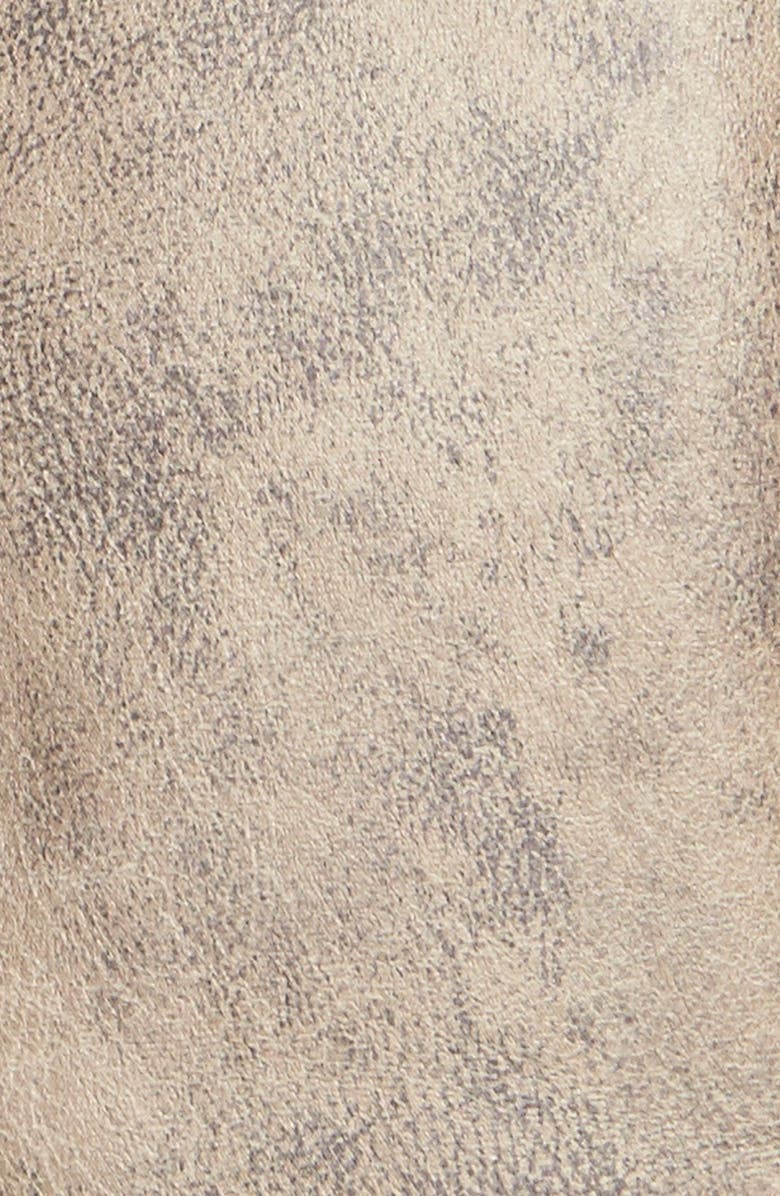 Laundry by Shelli Segal Asymmetrical Zip Two Tone Faux Shearling Coat, Alternate, color, 