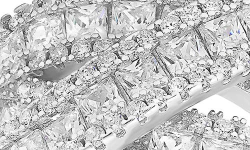 Queen Jewels Crossover Highway Cubic Zirconia Ring In Silver