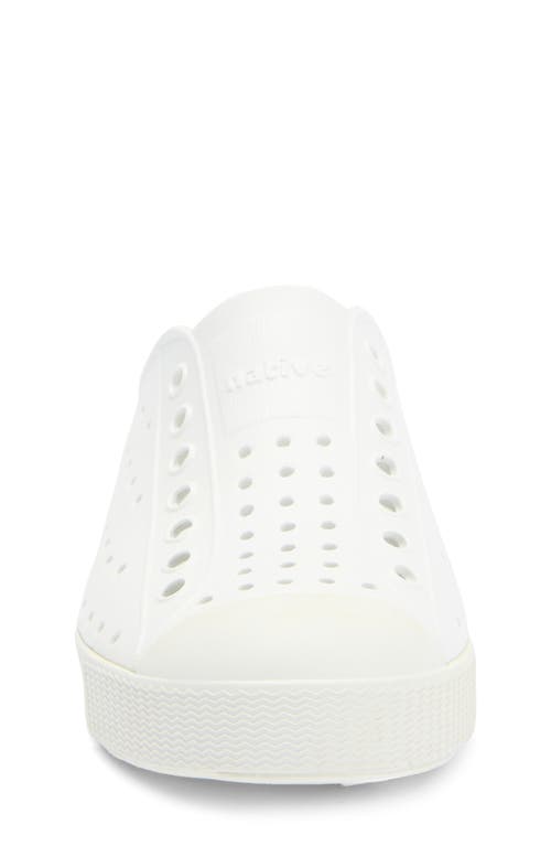 Native Shoes Jefferson Water Friendly Slip-on Sneaker In Shell White/white/blue