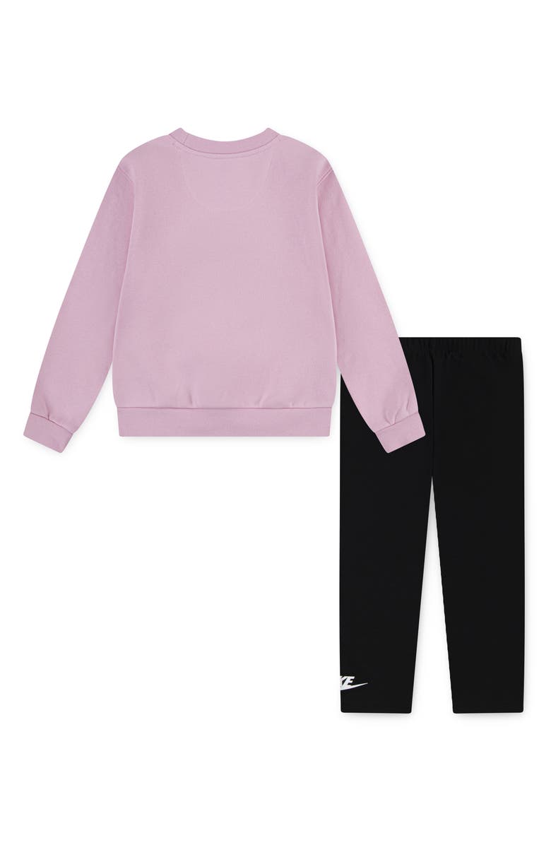 Nike Kids' Crewneck Sweatshirt & Leggings Set, Alternate, color, Black