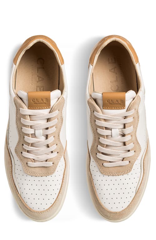 Clae Haywood Low Top Sneaker In Fog Leather Safari