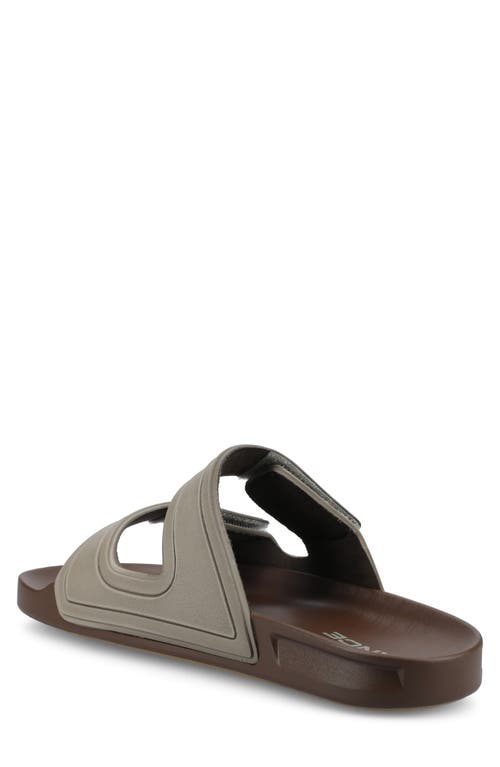 Vance Co. Vance Mario Comfort Adjustable Strap Slide-in Sandal In Brown