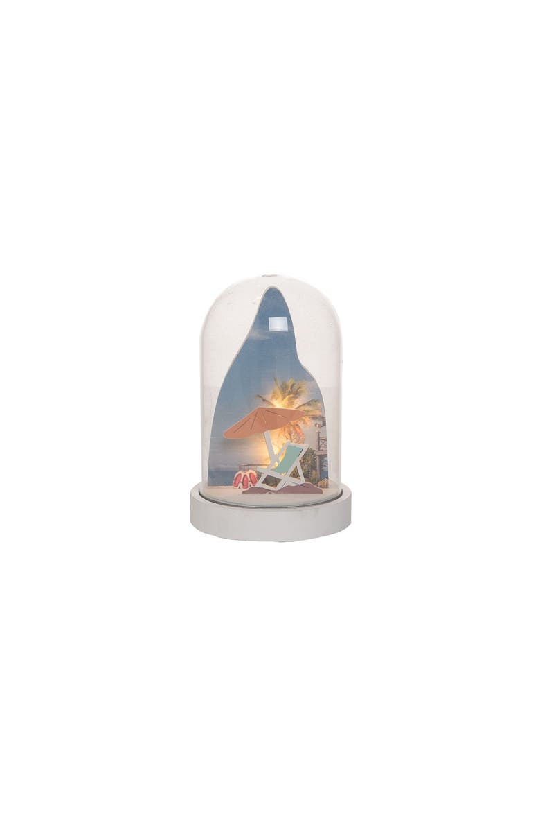Beachcombers Beach Scene Light-Up LED Globe Nightlight, Main, color, Blue