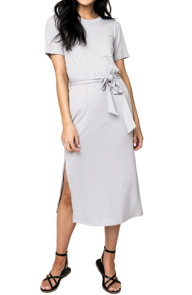 GIBSONLOOK Belted Pocket T-Shirt Dress, Alternate, color, 