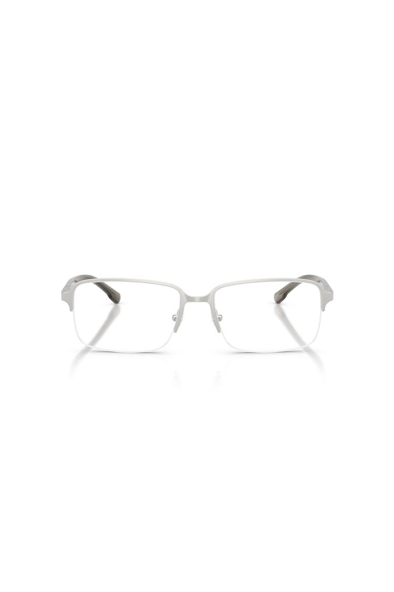 54mm Rectangle optical glasses, Alternate, color, Silver