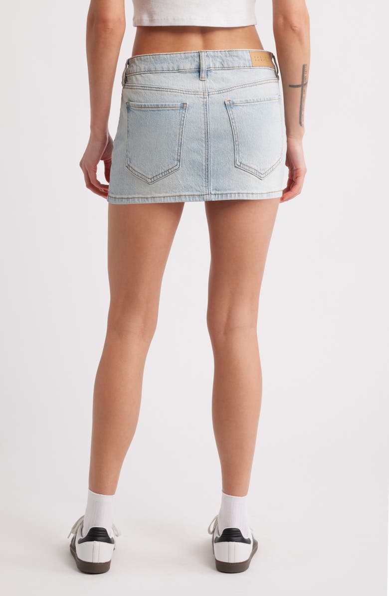PacSun Joanie Stretch Denim Miniskirt, Alternate, color, Med Wash
